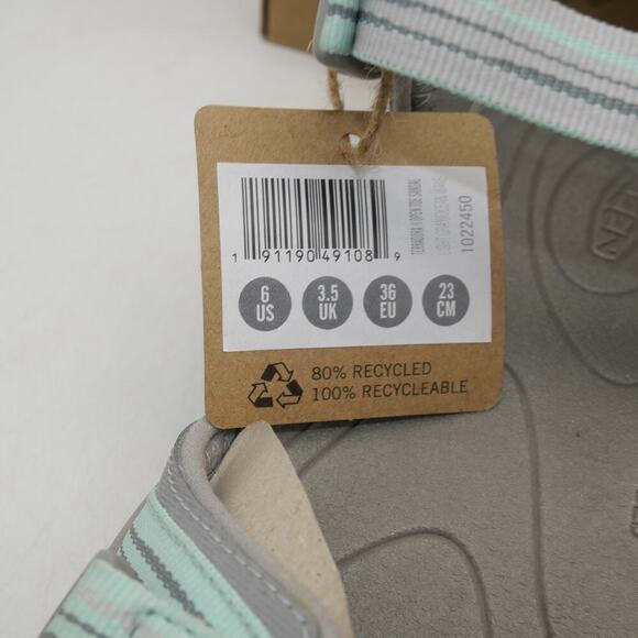NEW KEEN Women's 6 Terradora II Open Toe Post Sandals Gray Teal Green - Picture 3 of 7